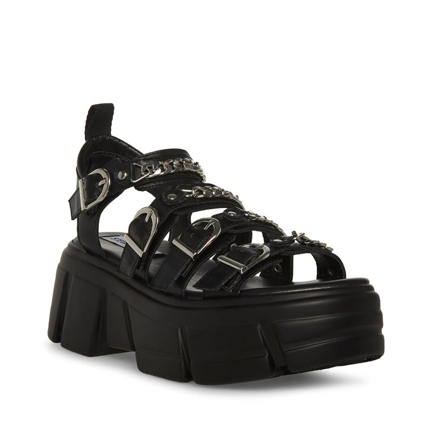 Sandalias de Plataforma Steve Madden Tower Mujer Negras | ES WM061S